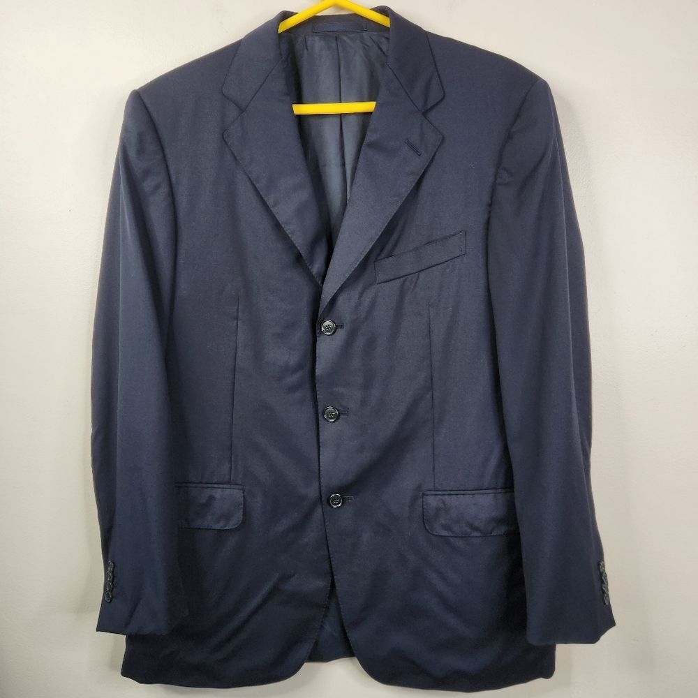 Ermenegildo Zegna Mens 3 Button Double Vented Wool Sport Coat Blazer 40R
